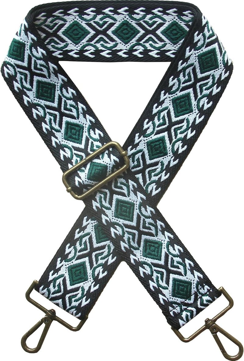 Yiaizhuo Ethnic 2" Wide Women's Purse Strap Replacement Crossbody Canvas Bags Shoulder Guitar Straps for Handbag Adjustable - Image 1